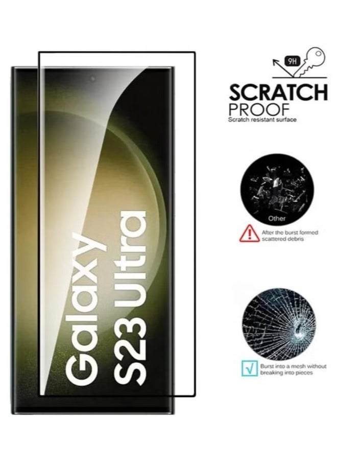 ACLIX - Screen Protector for Samsung Galaxy S23 Ultra Tempered Glass Protector Full Glue Edge to Edge 9H Hardness Anti Fingerprint 3D Curved Scratch Resistance Glass for Samsung Galaxy S23 Ultra - Image 1