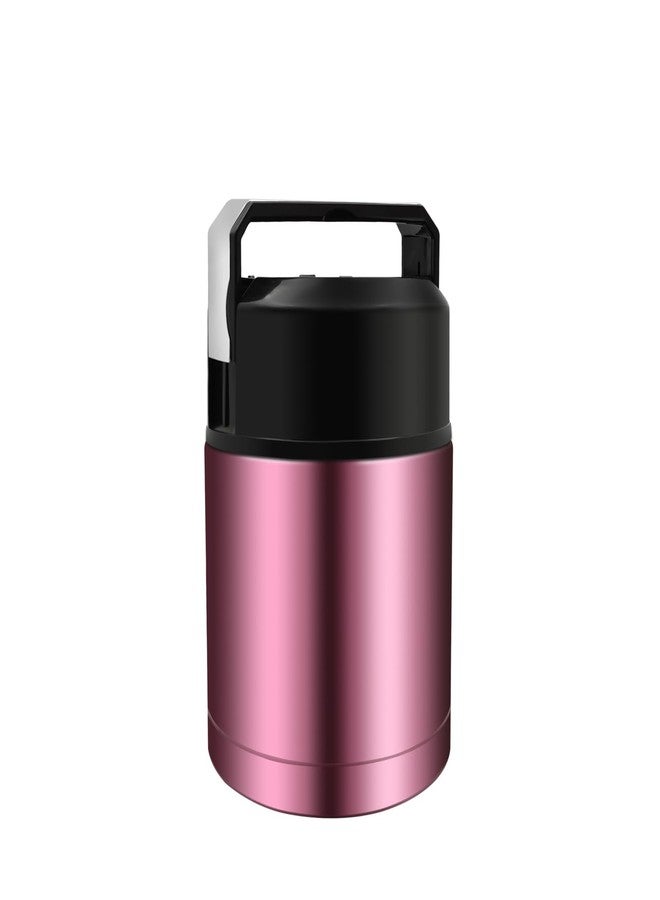 Zalaxt 35oz Soup Thermos, Stainless Steel Thermos for Hot Food, Wide Mouth Food Thermos Jar, Insulated Lunch Container Leak Proof Vacuum Thermal Flask(rosered) - Image 1