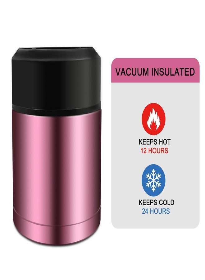 Zalaxt 35oz Soup Thermos, Stainless Steel Thermos for Hot Food, Wide Mouth Food Thermos Jar, Insulated Lunch Container Leak Proof Vacuum Thermal Flask(rosered) - Image 3