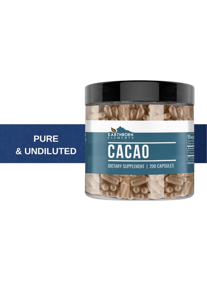 Earthborn Elements Cacao (Cocoa) 200 Capsules, Pure & Undiluted, No Additives - Image 5