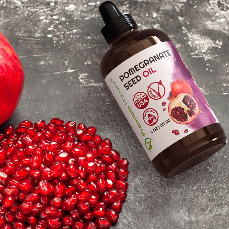 Premium Nature Pomegranate Seed Face Oil. 100% Pure Unrefined Cold Pressed for Essential Oils. Gua Sha Oil. Oil for Hair Skin and Nails 4 oz - Image 4