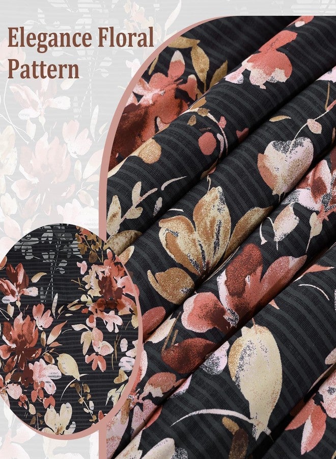 Dobuyly Queen Comforter Set, 7 Pieces Black and Pink Floral Comforter Set, Bed in a Bag Queen with Botanical Flowers Pattern, All Season farmhouse Queen Size Bedding Set with Sheets, Pillowcases & Shams - Image 5