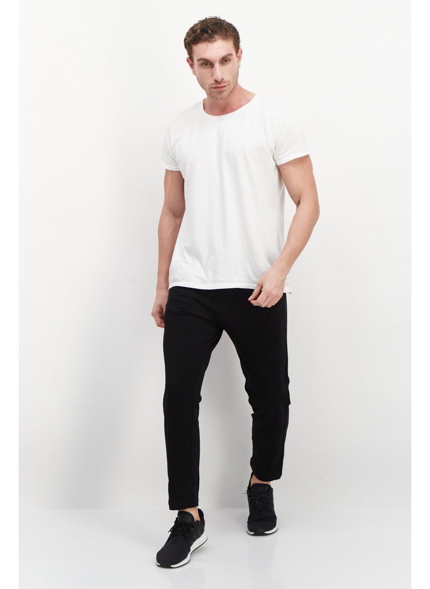 Gazzarrini - Men Drawstring Brand Logo Sweatpants, Black - Image 1