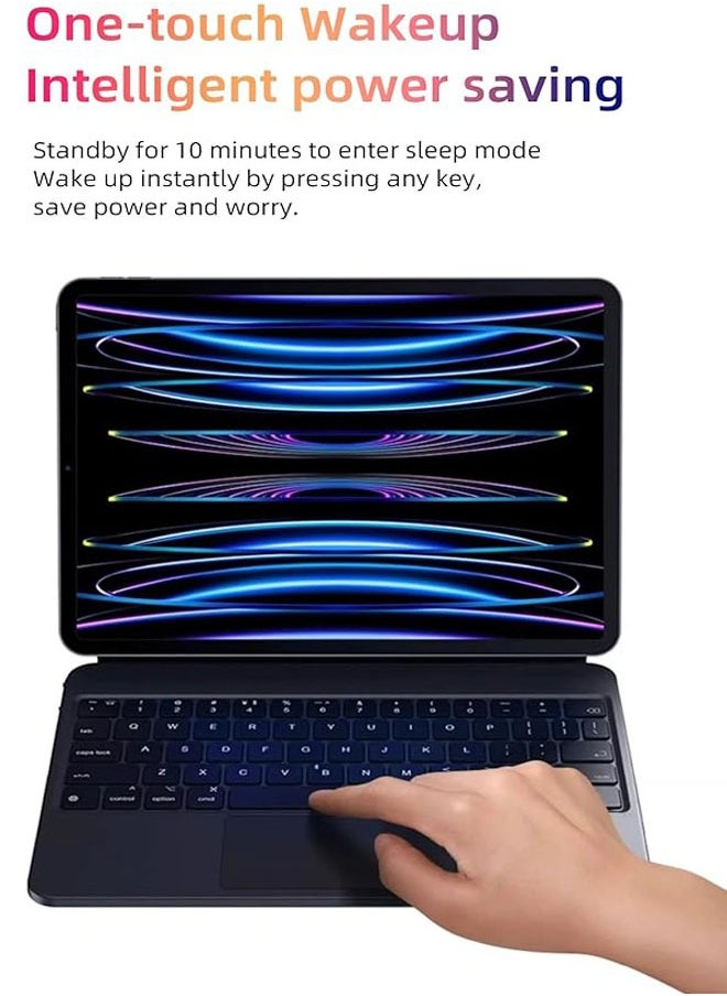 Keyboard for iPad Pro 12.9-inch 2022-6th / 2021-5th / 2020-4th / 2018-3rd Generation 12.9-inch Keyboard with Case, Ultra-Slim Rugged Wireless Case with Trackpad  - Image 4