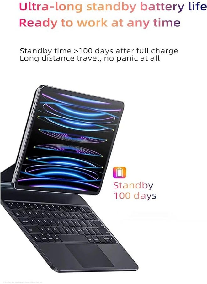 Keyboard for iPad Pro 12.9-inch 2022-6th / 2021-5th / 2020-4th / 2018-3rd Generation 12.9-inch Keyboard with Case, Ultra-Slim Rugged Wireless Case with Trackpad  - Image 5