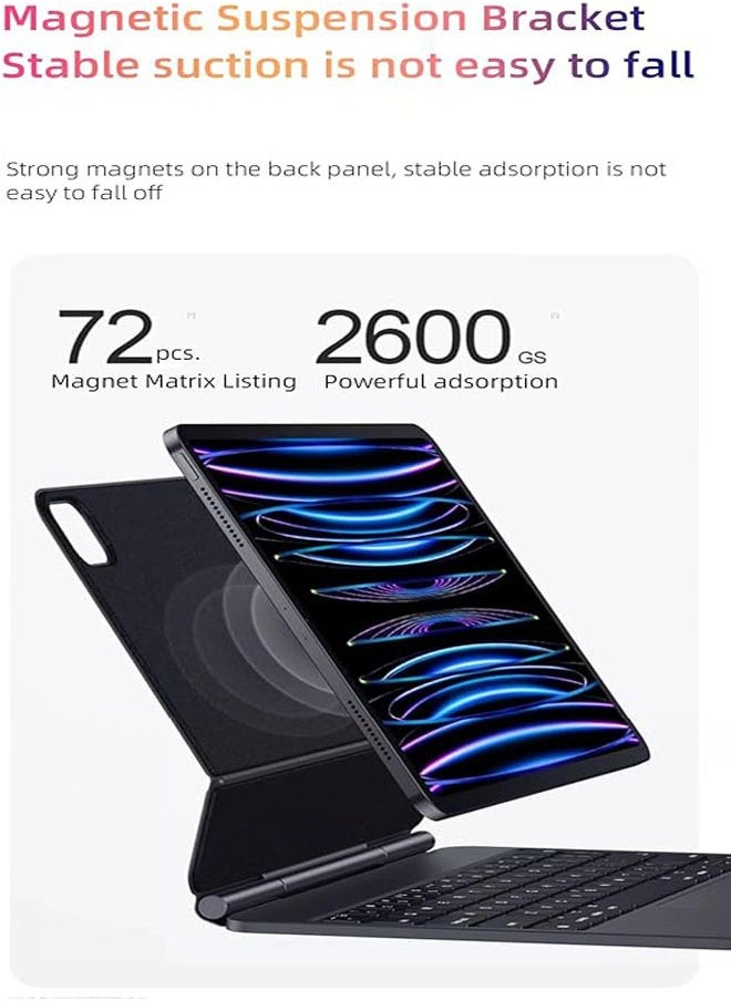 Keyboard for iPad Pro 12.9-inch 2022-6th / 2021-5th / 2020-4th / 2018-3rd Generation 12.9-inch Keyboard with Case, Ultra-Slim Rugged Wireless Case with Trackpad