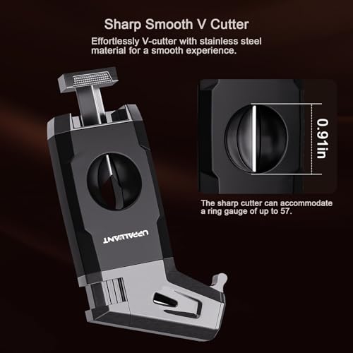 Uppallant Torch Lighter with Windproof Jet Flame, Built-in V Cutter, Box for Christmas, Refillable Butane Torch Lighters, All-in-one Cool Lighters for Candle, Travel - Image 5