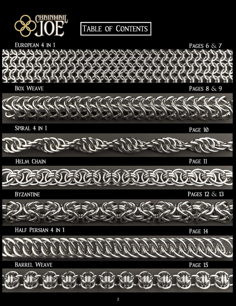 Chainmail Joe Complete Chainmail Kit - 20 Weave Tutorial Book, 23,000+ Rings(Over 4 Pounds), Clasps, and Tools - Image 4