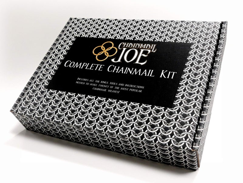 Chainmail Joe Complete Chainmail Kit - 20 Weave Tutorial Book, 23,000+ Rings(Over 4 Pounds), Clasps, and Tools - Image 1