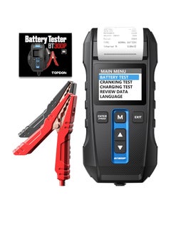 Topdon TOPDON Car Battery Tester BT300P, 12V 24V Battery Tester with Printer, with Battery Test, Cranking Charging Test for 100-2000CCA Batteries, Carrying Bag, 3 Rolls of Printing Paper Included  - Image 1