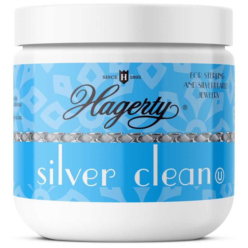 Hagerty Silver Cleaner and Tarnish Remover for Silver Jewelry, Dipping Basket Included - Great for Sterling Silver and Silver Plate, Kosher Certified, Made in The USA, 7oz - Image 1