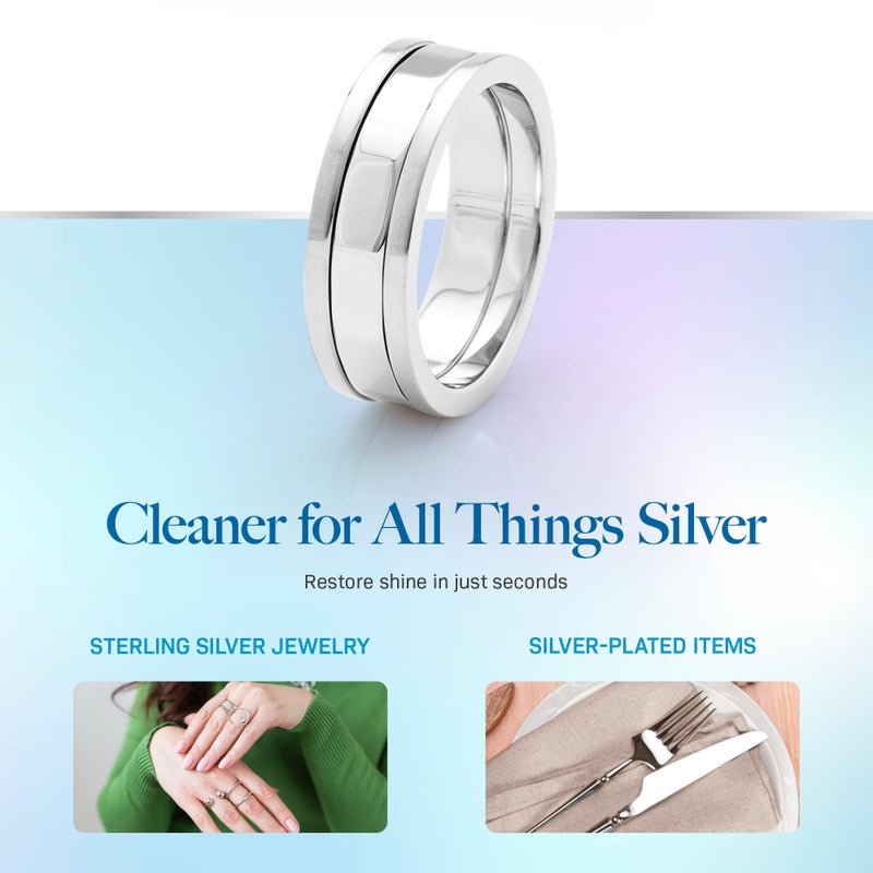 Hagerty Silver Cleaner and Tarnish Remover for Silver Jewelry, Dipping Basket Included - Great for Sterling Silver and Silver Plate, Kosher Certified, Made in The USA, 7oz - Image 3