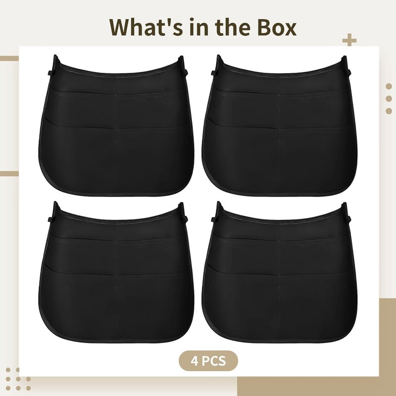 Barber Waist Tool Bag, Multi-Pocket Hairdresser Apron, Adjustable Waist Strap, Waterproof Nylon Half Waist Apron, 4 Pcs Set, Perfect For Salon Tools - Image 3