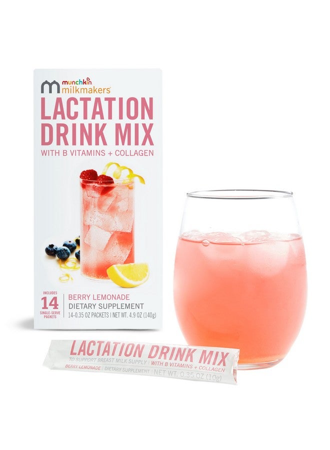 Munchkin مشروب مالتشكن® ميلك ميكرز® لزيادة إدرار الحليب مع فيتامينات ب/كولاجين/حلبة وخرشوف الحليب للأمهات المرضعات، نكهة توت الليمون، 14 حبة - Image 1