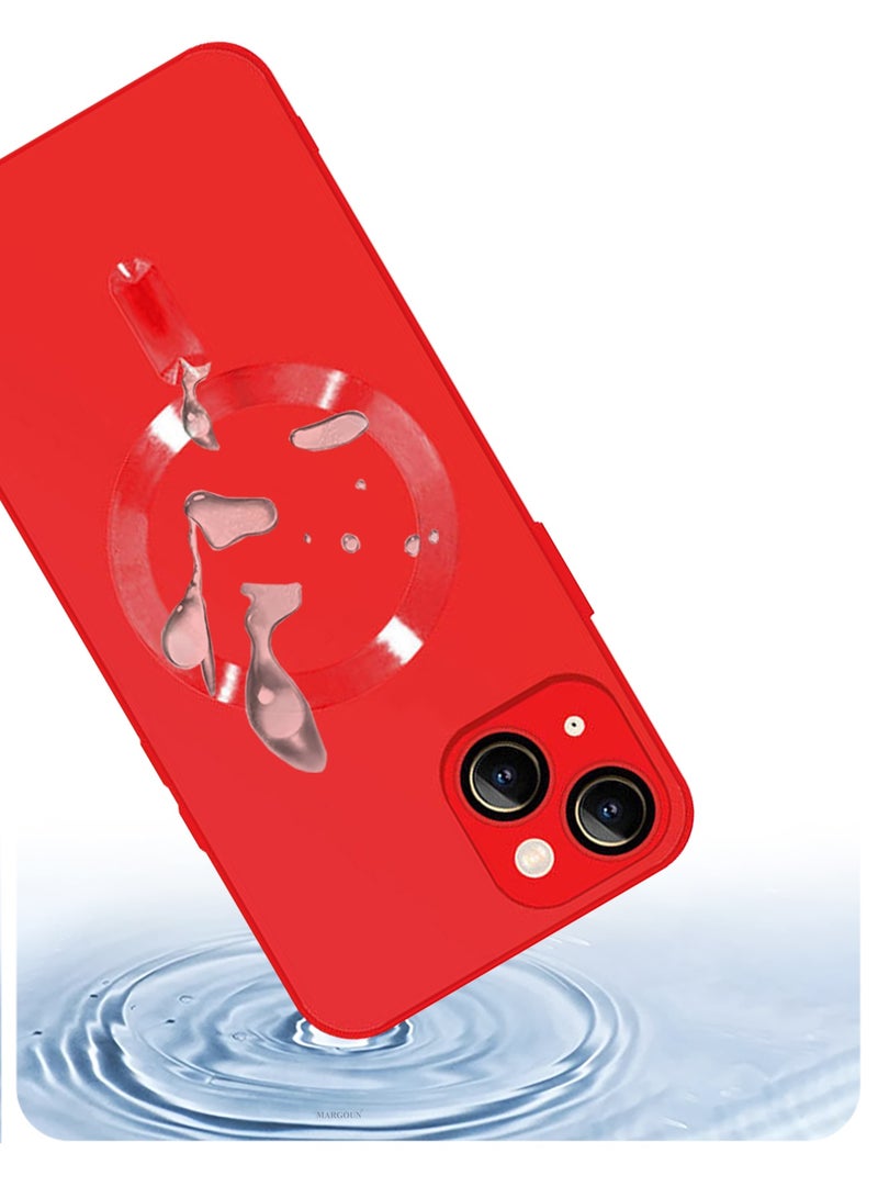Cover With Magsafe Built In High Grade Soft Side Material for iPhone 14 - Red