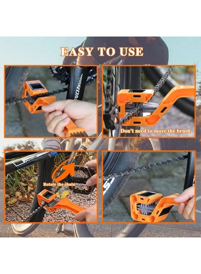 ShebSheb Bike Chain Cleaning Brush, Motorbike Chain Washer Cleaner Tool Cleaning Kit for Bicycle & Motorcycle Maintenance - Image 5