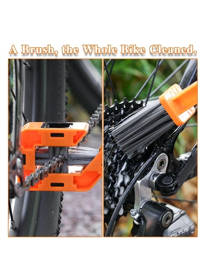 ShebSheb Bike Chain Cleaning Brush, Motorbike Chain Washer Cleaner Tool Cleaning Kit for Bicycle & Motorcycle Maintenance - Image 2