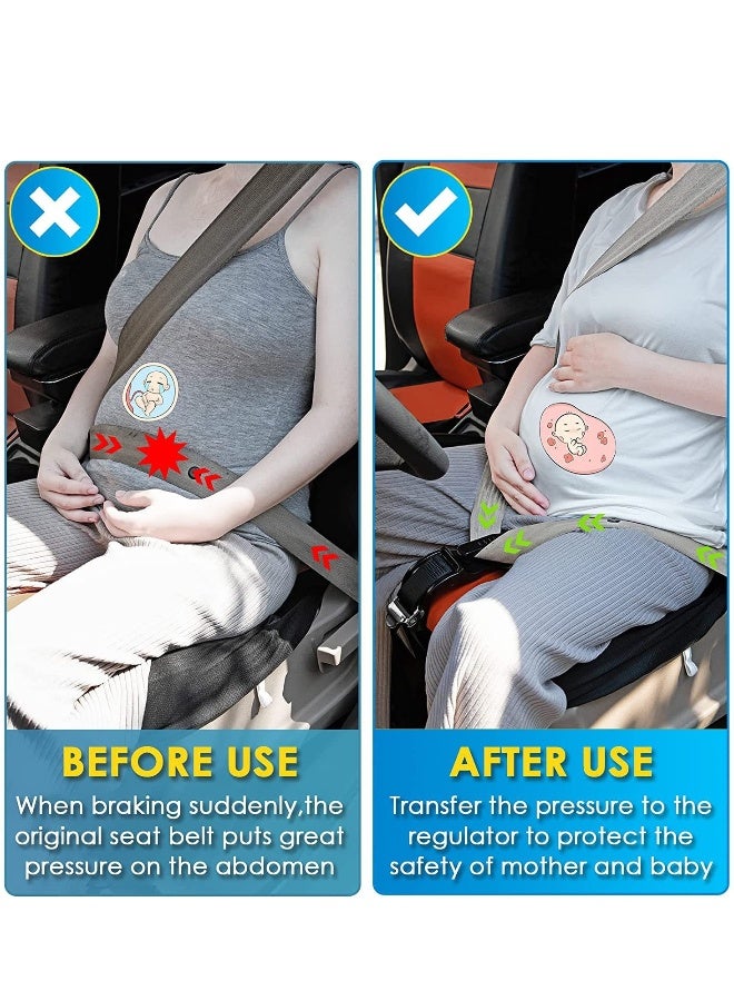 Pregnancy Seat Belt Adjuster Seat Bump Strap For Pregnant Women Protect Belly Prevent Compression Of Abdomen A Must Have Maternity Seat Cover Adjuster For Expectant - Image 3