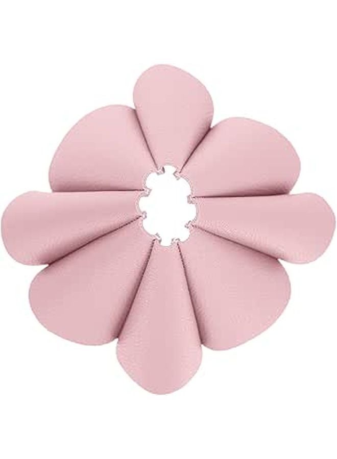 ظل مصباح جلدي PU سداسي الشكل باللون الوردي - نشر ضوء ناعم لحماية العين - تركيب سهل للغاية (DIY) - Image 1