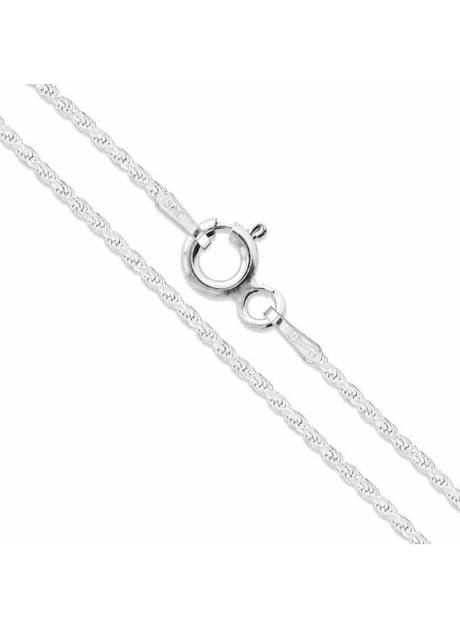 Sac Silver سلسلة فضة إيطالية جديدة مقطوعة بالألماس 1.1 مم 1.5 مم 1.7 مم 2 مم 2.5 مم صلبة 925 - Image 1