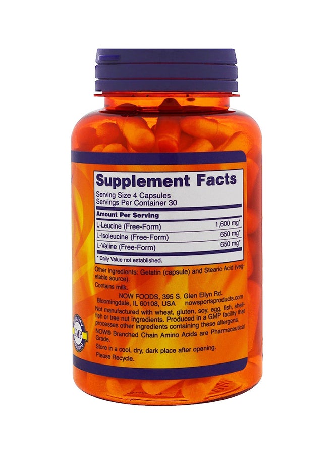 Now Foods Branch-Chain Amino Acid Dietary Supplement - 120 Capsules - Image 2