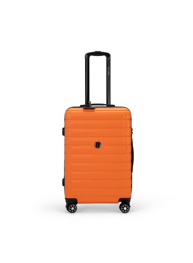 Eagle Express Wood ABS Hard Trolley Luggage - 24 inch - Orange - Scratch-Resistant - Free Protective Cover - 1-Year Warranty - Image 1