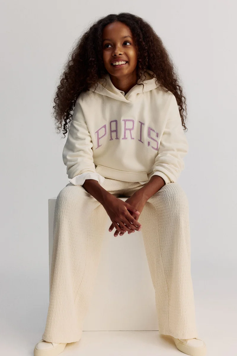 H&M Textured jersey trousers