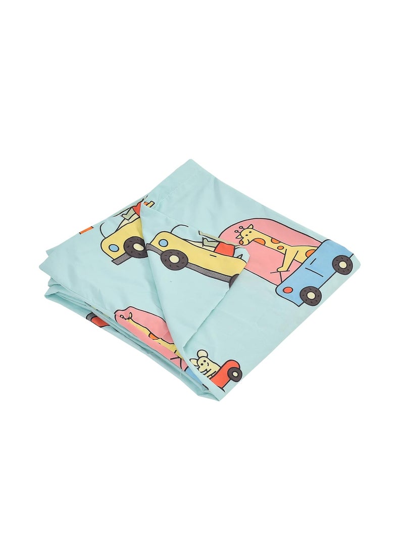 MORADO MORADO Glace Cotton Single Duvet CoverRajai CoverBlanket Cover with Zipper 60x90 Inches Sky Blue Bus  - Image 3