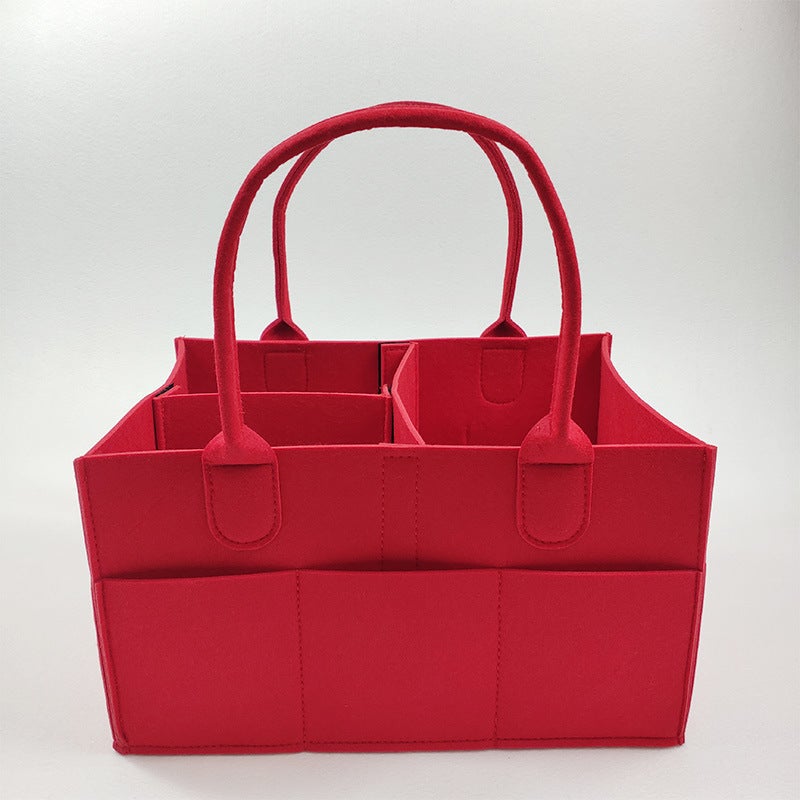 Felt Diaper Bag, Baby Storage Handbag - Image 3