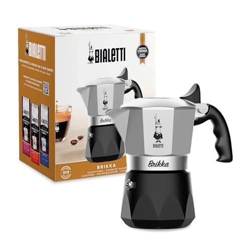 BIALeTTI بيالتي نوفا بريكا 2 أكواب (إصدار 2023) – صانع الإسبريسو موكا الإيطالي الأصيل مع رغوة كريمية، تقنية صمام الضغط وتصميم إيطالي أيقوني - Image 3