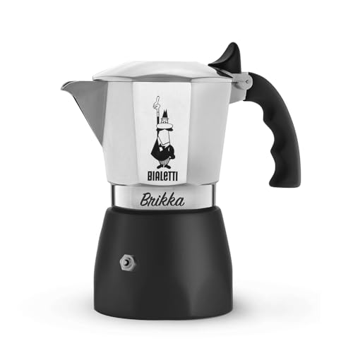 BIALeTTI بيالتي نوفا بريكا 2 أكواب (إصدار 2023) – صانع الإسبريسو موكا الإيطالي الأصيل مع رغوة كريمية، تقنية صمام الضغط وتصميم إيطالي أيقوني - Image 1
