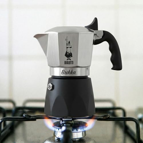 BIALeTTI بيالتي نوفا بريكا 2 أكواب (إصدار 2023) – صانع الإسبريسو موكا الإيطالي الأصيل مع رغوة كريمية، تقنية صمام الضغط وتصميم إيطالي أيقوني - Image 5