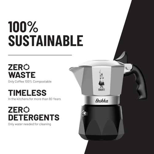 BIALeTTI بيالتي نوفا بريكا 2 أكواب (إصدار 2023) – صانع الإسبريسو موكا الإيطالي الأصيل مع رغوة كريمية، تقنية صمام الضغط وتصميم إيطالي أيقوني - Image 4