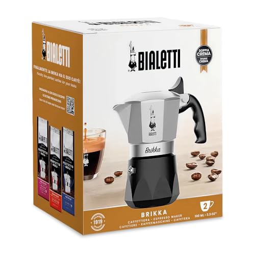 BIALeTTI بيالتي نوفا بريكا 2 أكواب (إصدار 2023) – صانع الإسبريسو موكا الإيطالي الأصيل مع رغوة كريمية، تقنية صمام الضغط وتصميم إيطالي أيقوني - Image 2