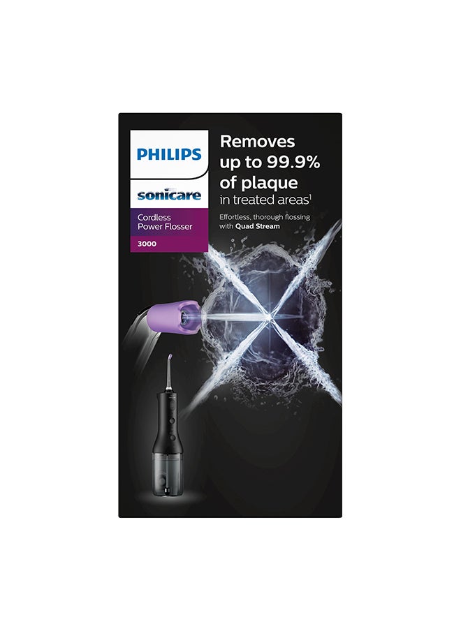 PHILIPS SONICARE جهاز تنظيف الأسنان بالطاقة اللاسلكي باللون الأسود HX3826/33  - Image 3
