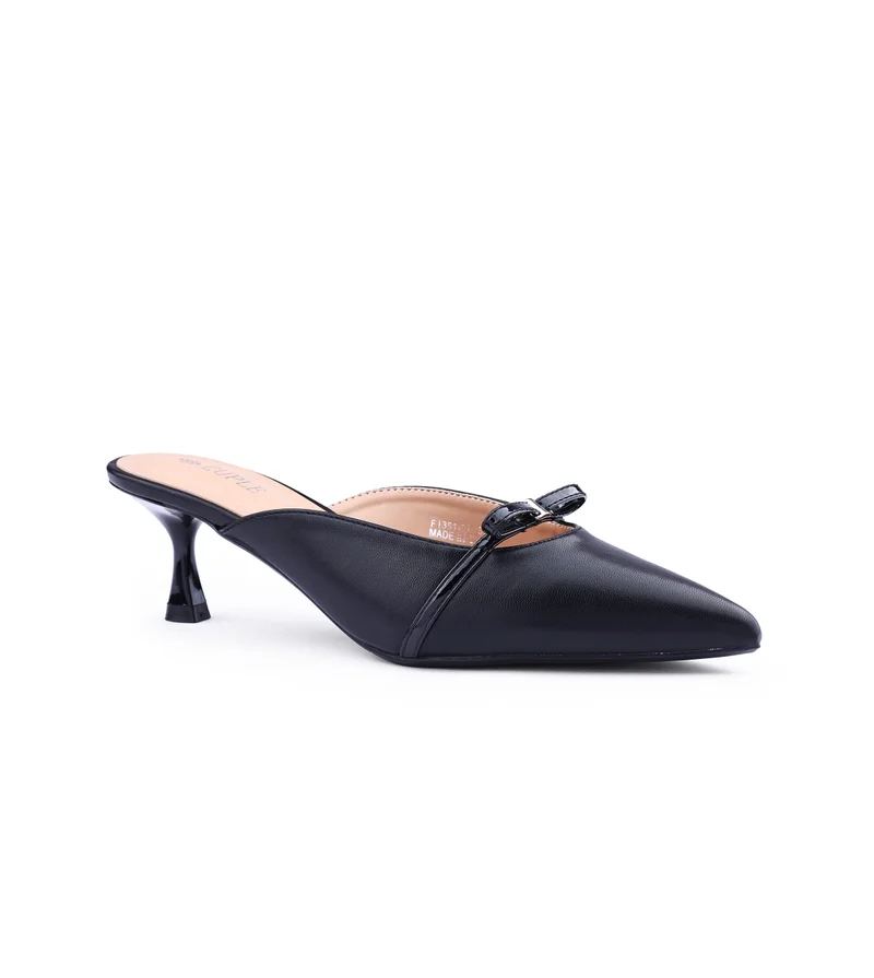Womens pointed toe heeled mules
