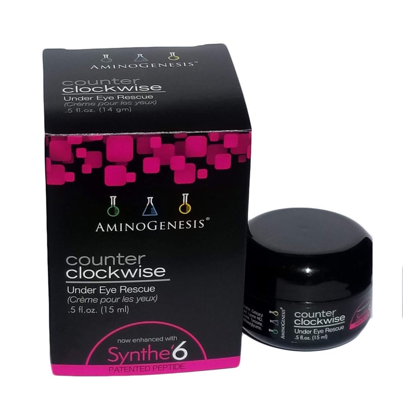 AminoGenesis Counter Clockwise 5 oz Dark Circle and Wrinkle Eye Cream Day and Night Firming Eye Treatment Eye Contour For Sensitive Puffy Eyes and Eye Bags