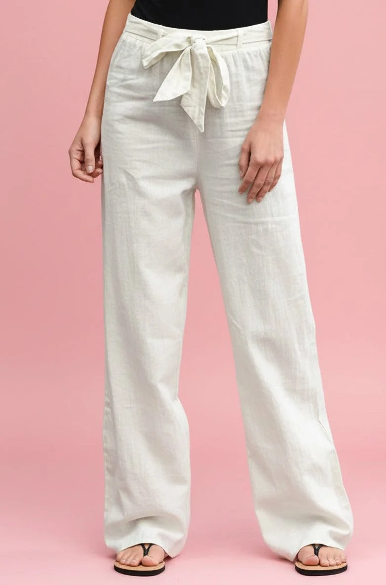 Outzidr  White Regular Fit Pants for Women | Best Price UAE