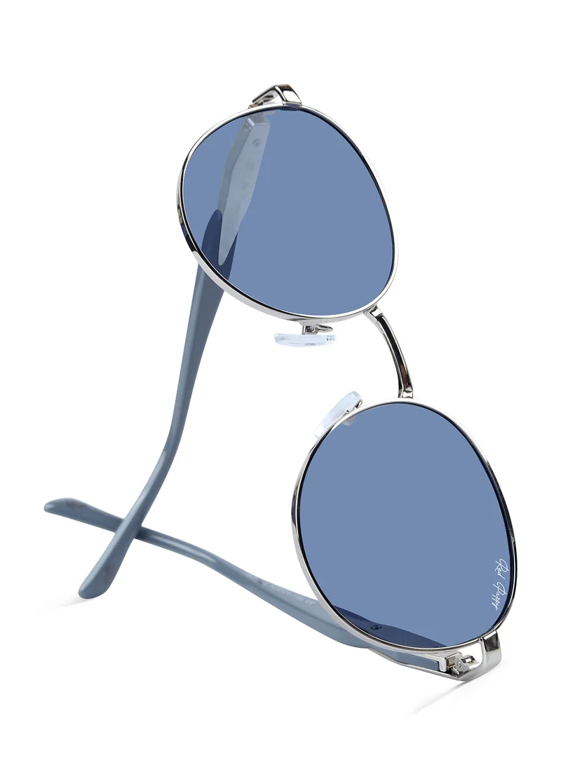 Woggles Zenon Blue Round Sunglasses
