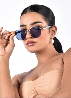 Woggles Zenon Blue Round Sunglasses  - Image 4