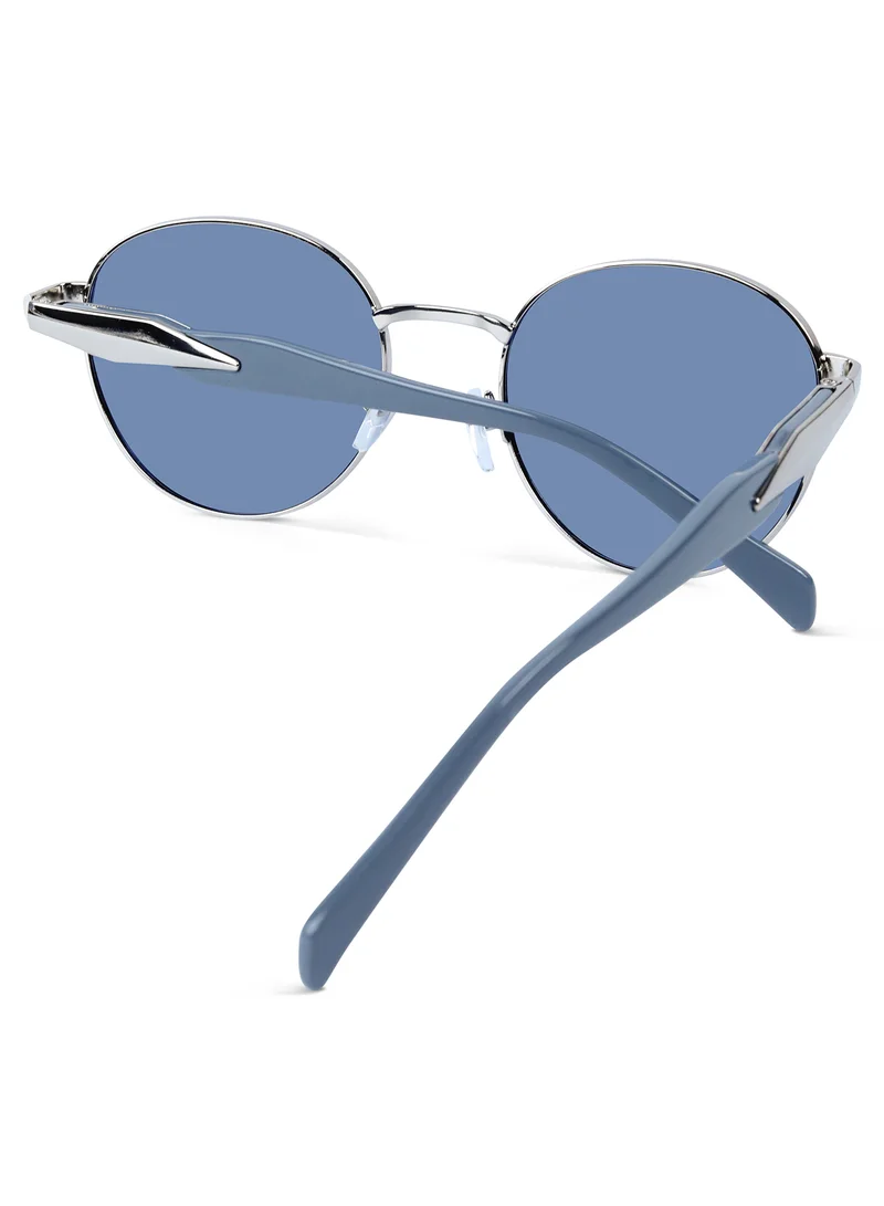 Woggles Zenon Blue Round Sunglasses