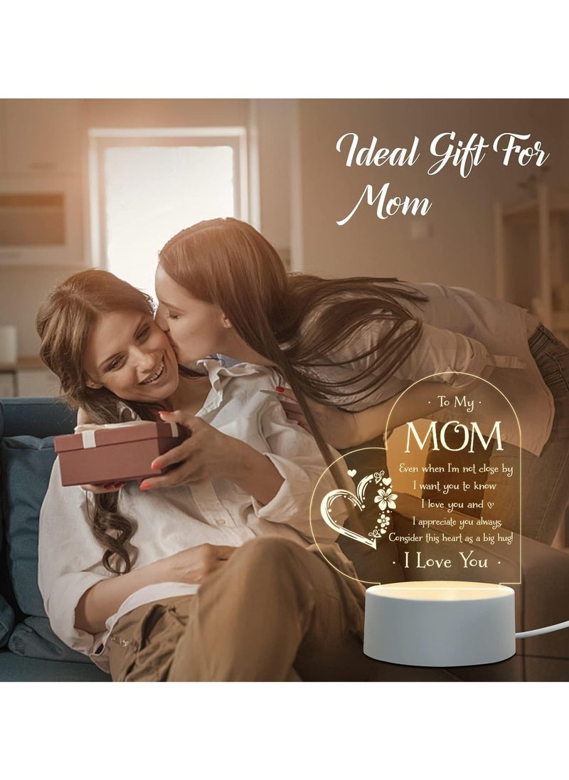 KASTWAVE Engraved Night Light for Mom - Perfect Birthday, Mother's Day, Valentine's Day Gift from Daughter or Son - Sentimental Night Lamp Present  - Image 5