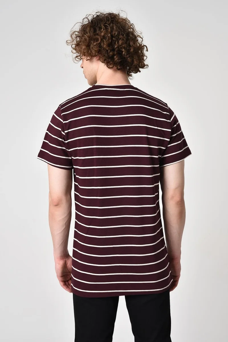 الكسندر جاردي Striped Oversize Fit T-Shirt (E22-71906)