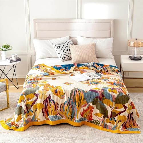 MSGKV Boho Throw Blanket King Size Warm Blanket for Couch and Sofa Blankets Cover for Living Room Throw Blankets Fall Cozy Bed Quilt(D-Flower and Butterfly, 108" x 90"(King)) - Image 2