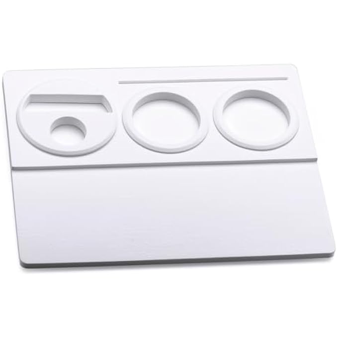 Normcore Espresso Tamping Station  White Silicone Espresso Tamping Mat  Coffee Tamper Mat  Espresso Accessories Tool For Baristas  Food Grade NonSlip Silicone - Image 1