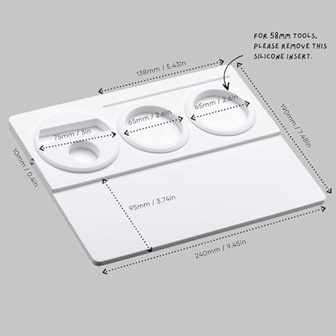 Normcore Espresso Tamping Station  White Silicone Espresso Tamping Mat  Coffee Tamper Mat  Espresso Accessories Tool For Baristas  Food Grade NonSlip Silicone - Image 5