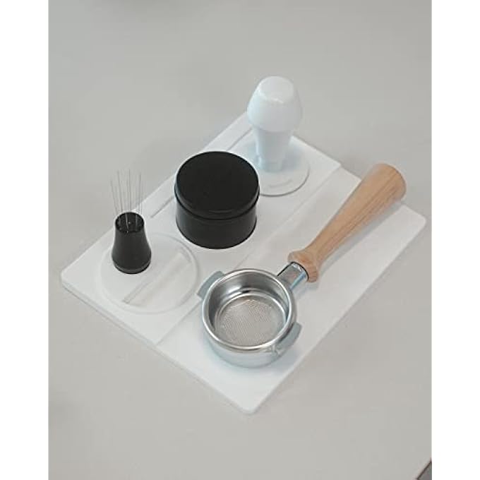 Normcore Espresso Tamping Station  White Silicone Espresso Tamping Mat  Coffee Tamper Mat  Espresso Accessories Tool For Baristas  Food Grade NonSlip Silicone - Image 4