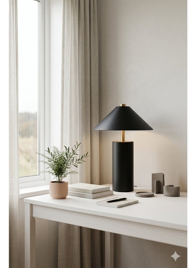 Black Hat-Shaped LED Table Lamp, Rechargeable Wireless Touch Control Desk Lamp, Dimmable Ambient Light, Modern Nordic Creative Night Light for Bedroom, Living Room, Home & Bar Decor - Image 1
