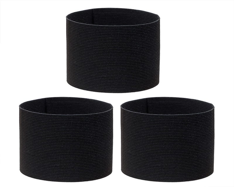ONLYKXY 3PCS Captain Armbands 7x325CM275x1279inch Adjustable Leader Armband Team Sport Armband for Soccer Basketball Volleyball School Team Competition Coach Players Wrist Arm Bands Black - Image 3