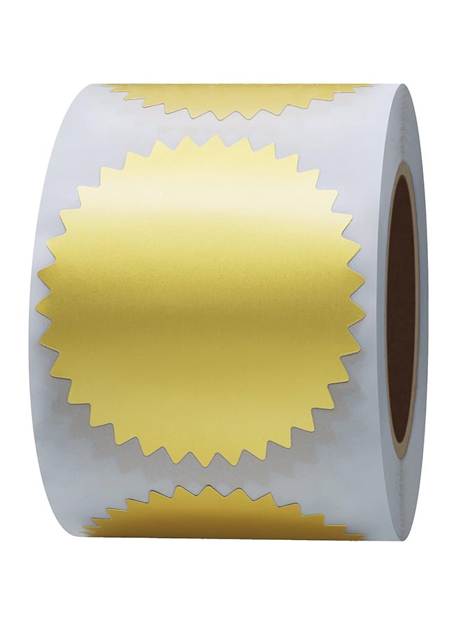 Generic - Hycodest 2 Certificate Paper Reward Stickers Embossing Labels 300 Stickers (A Matte Gold) -- A Matte Gold - Image 1